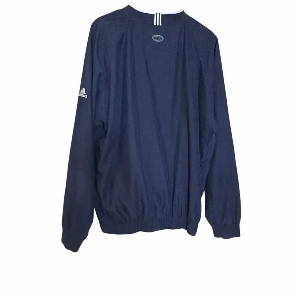 Adidas Del Val‎ Golf Climashell V-Neck Pullover Windbreaker Jacket Navy Blue XL